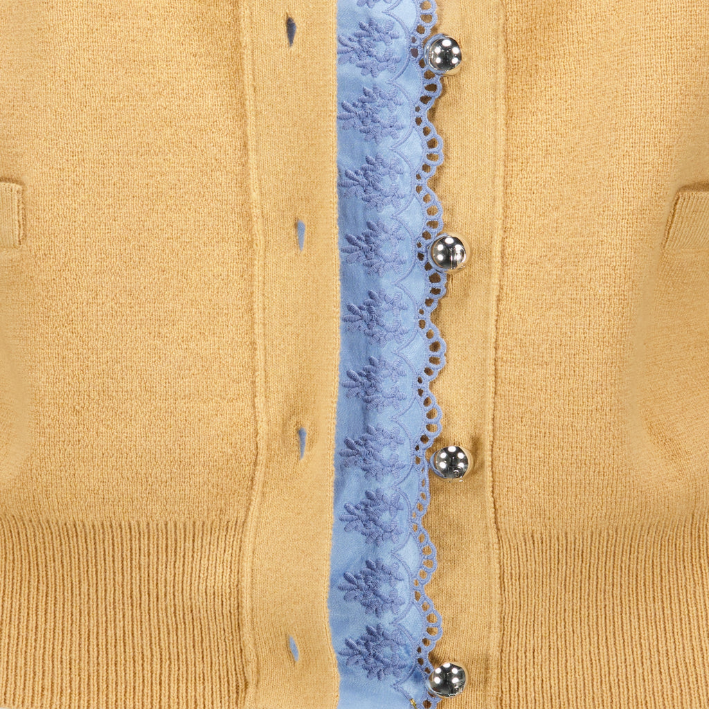 Maille Kamelwoll-Cardigan Rabanne Jaune Femme