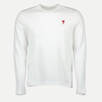 Camisetas T-Shirt de Manga Longa Ami PARIS Branco Unissex