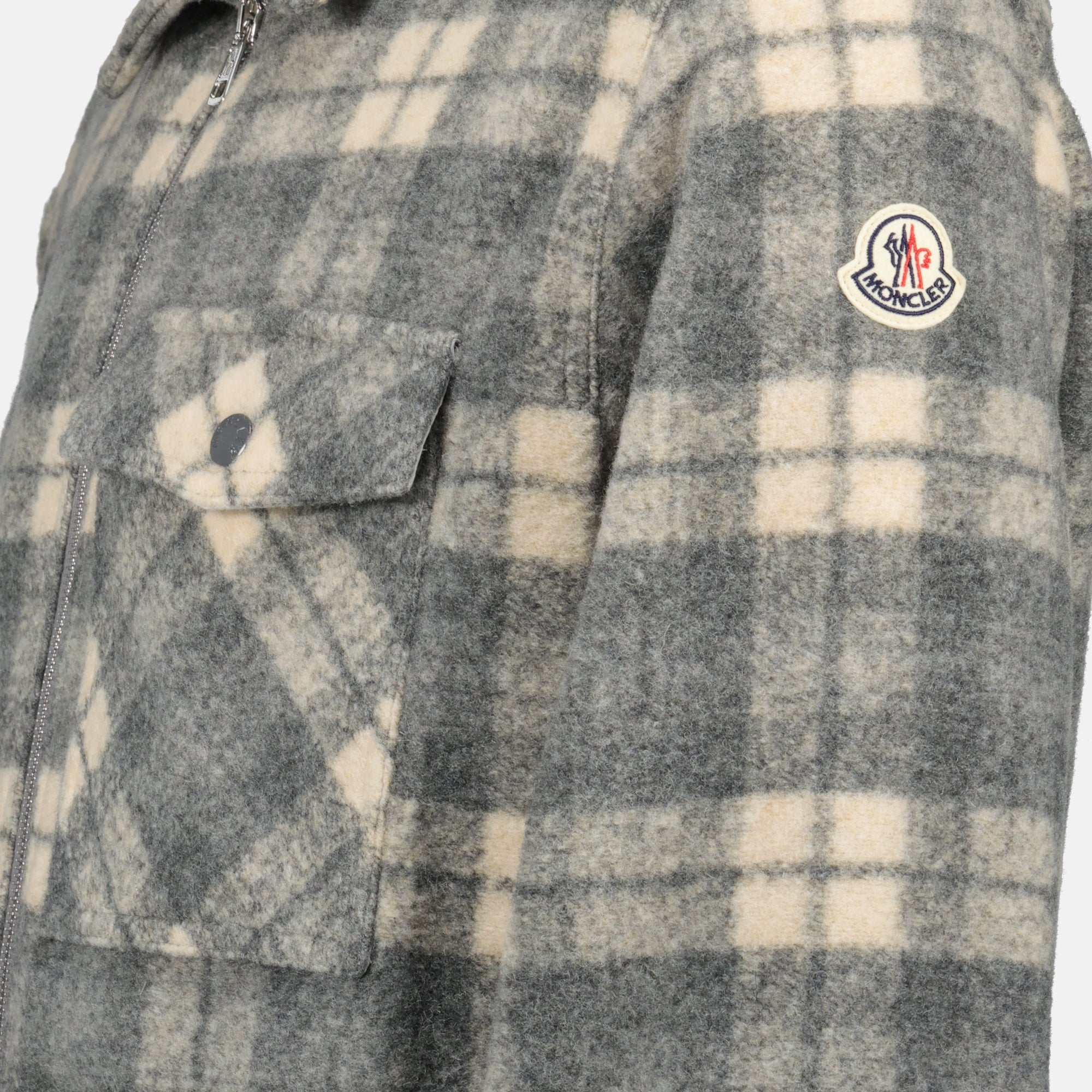 Chemises Tartan Hemd Moncler Gris Homme