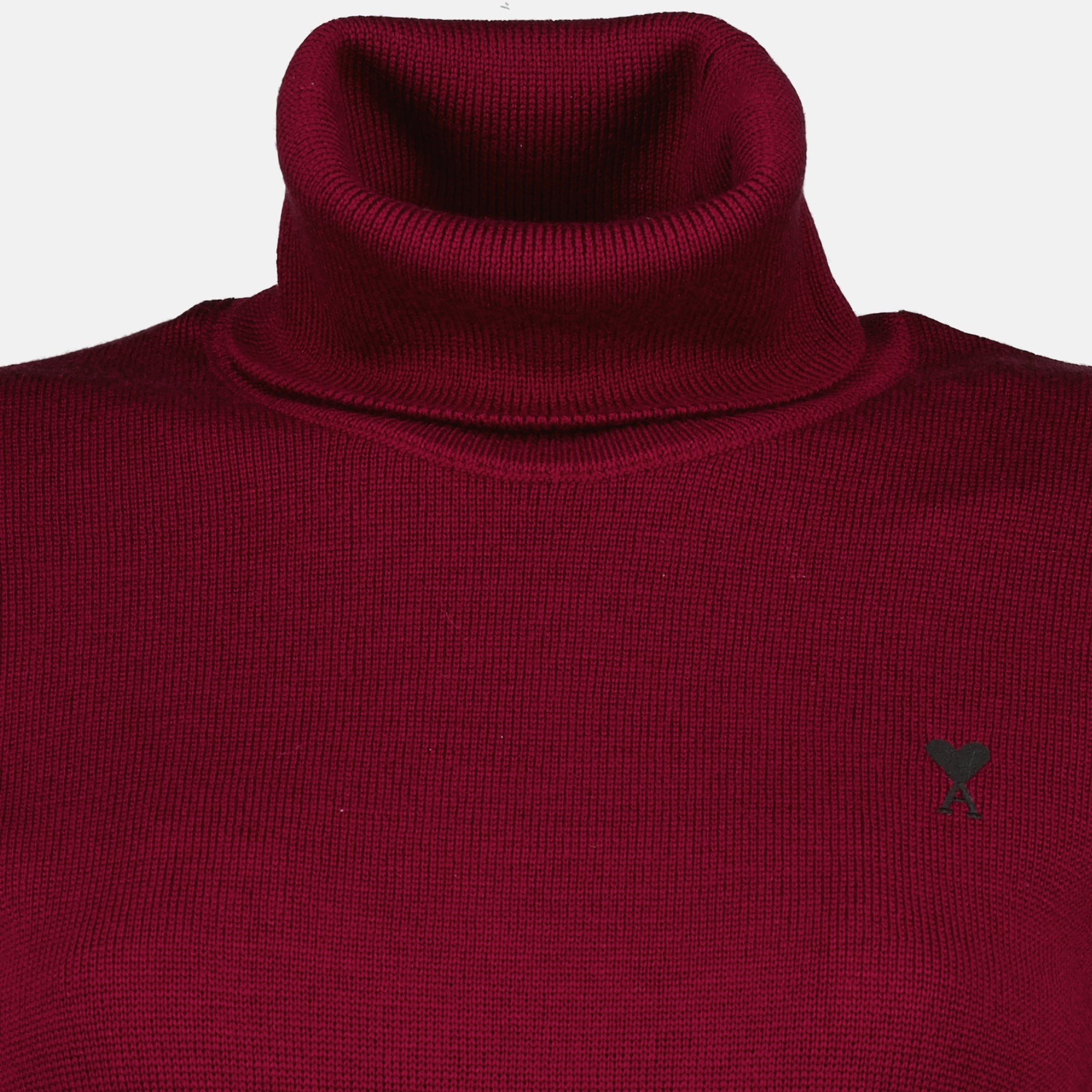 Image de l'article Pull col roulé Ami de coeur de la marque Ami PARIS pour Femme - Saison Automne-Hiver 2025 - Vue détaillée_6