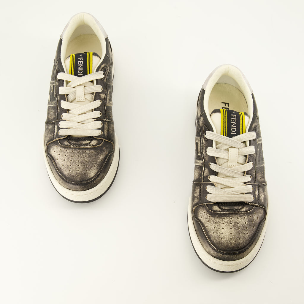 Baskets Fendi Match Sneakers Fendi Gris Femme