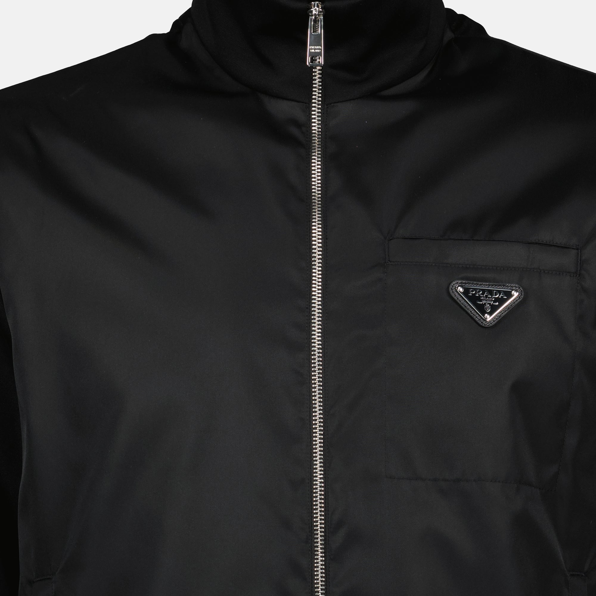 Vestes Re-Nylon Jacket Prada Noir Homme