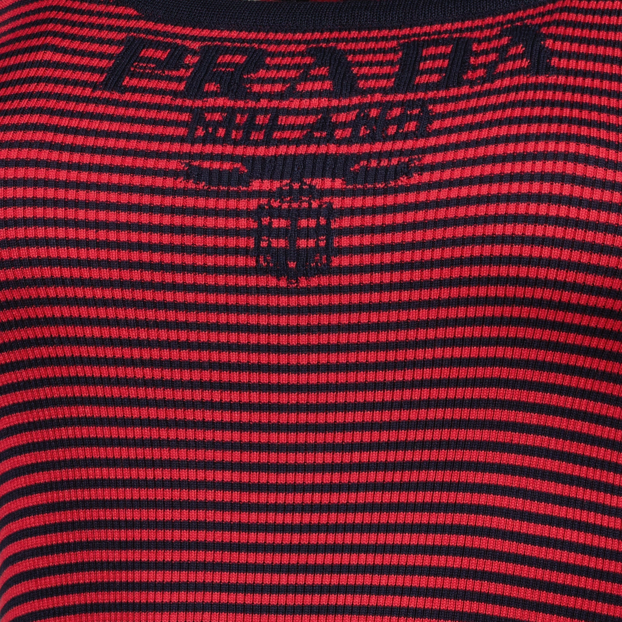 Image of the article Red and Black Striped Tank Top by Prada for Women - Spring-Summer 2026 - Detailed View_2