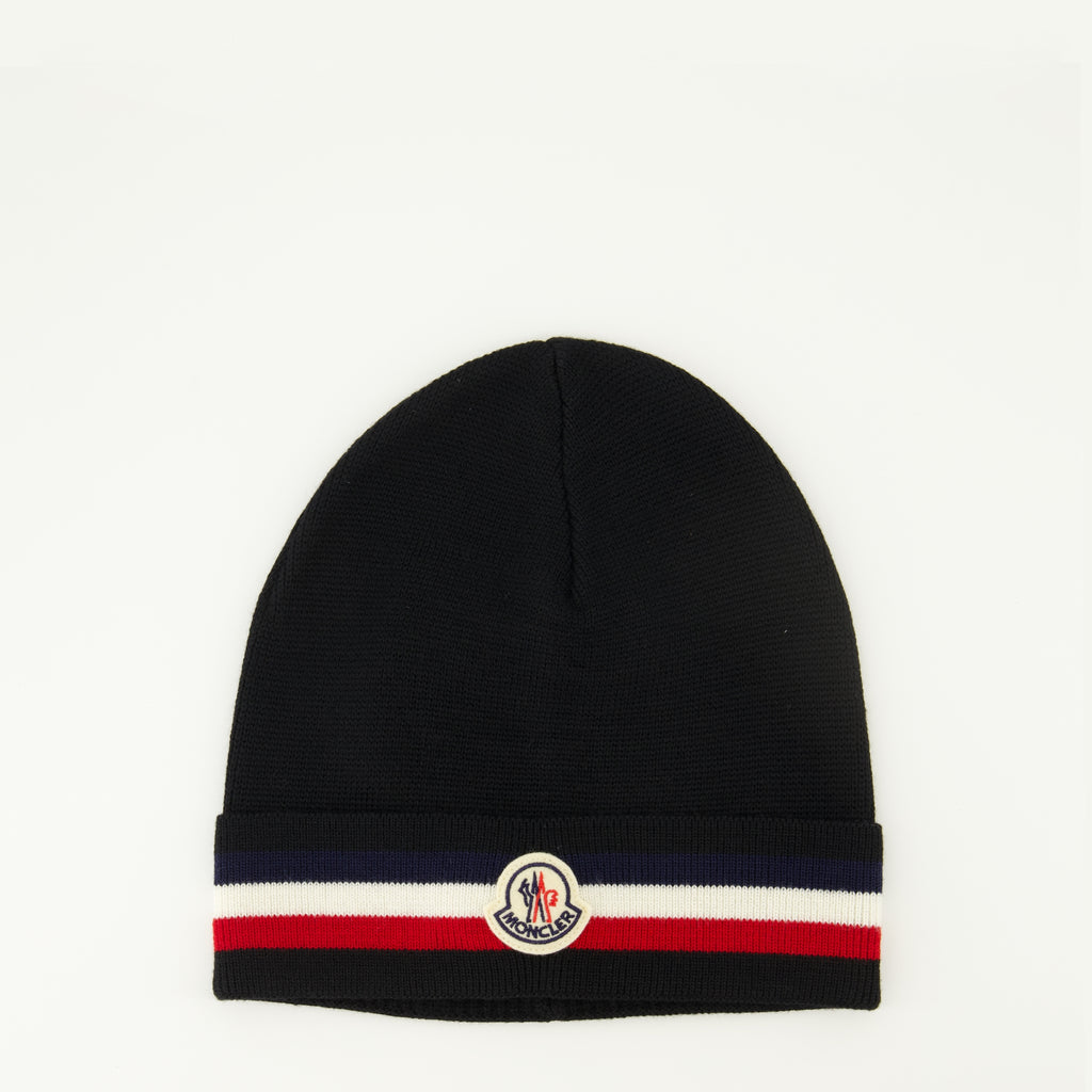 Imagen del gorro tricolor de la marca Moncler para Hombre - Temporada Otoño-Invierno 2025 - Vista Frontal