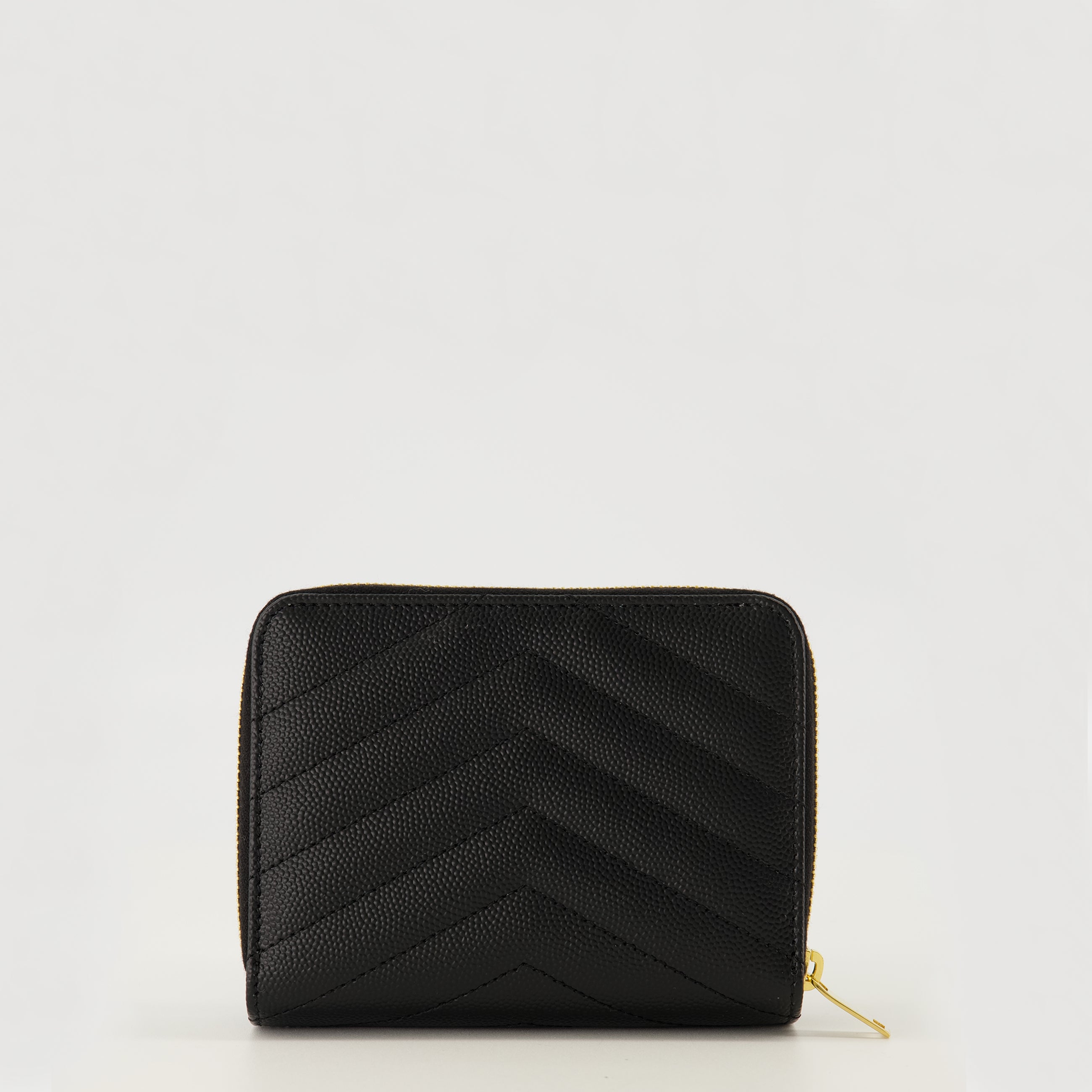 Image of the Cassandre black wallets by Saint Laurent for Women - Spring-Summer 2026 - Back View