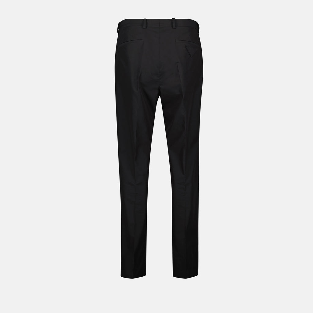 Pantaloni Pantaloni in Cotone Tecnico Prada Nero Homme