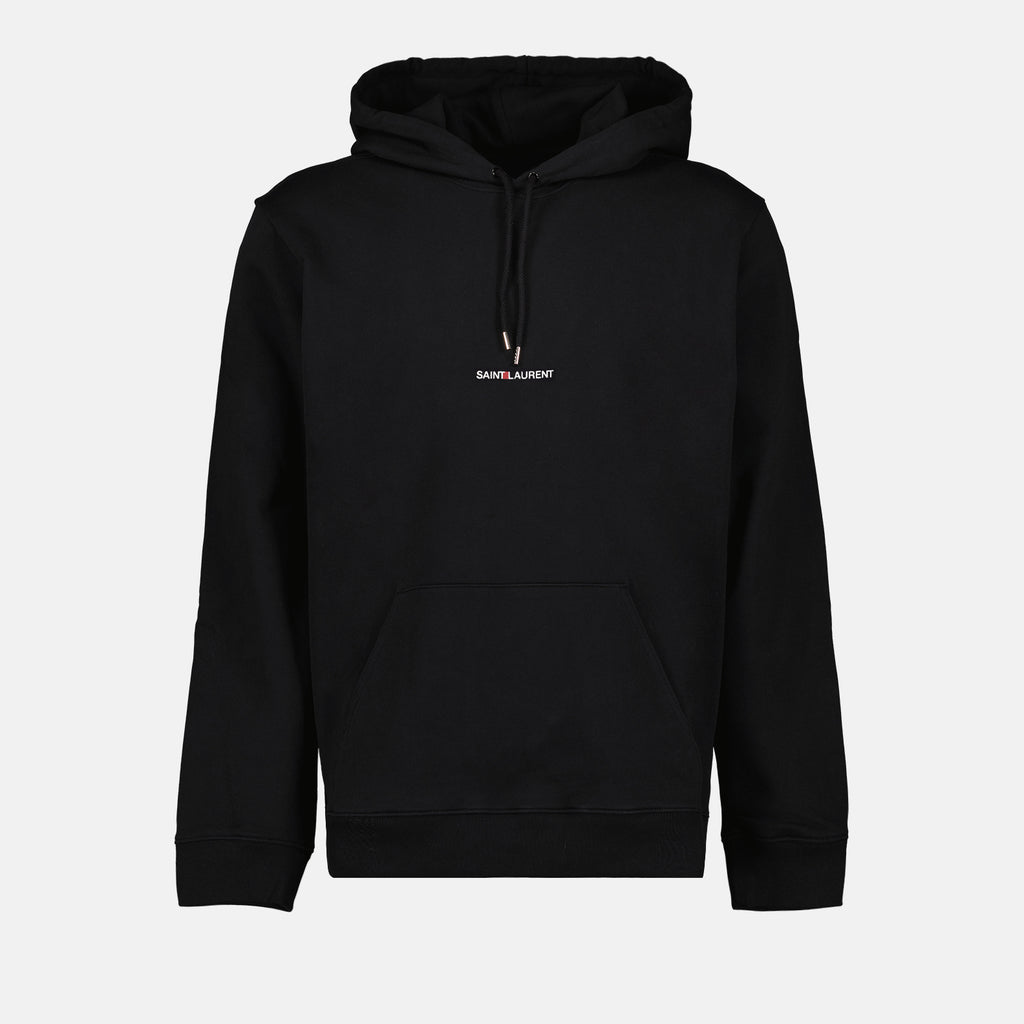 Sweatshirts Sweat à capuche à logo Saint Laurent Noir Homme