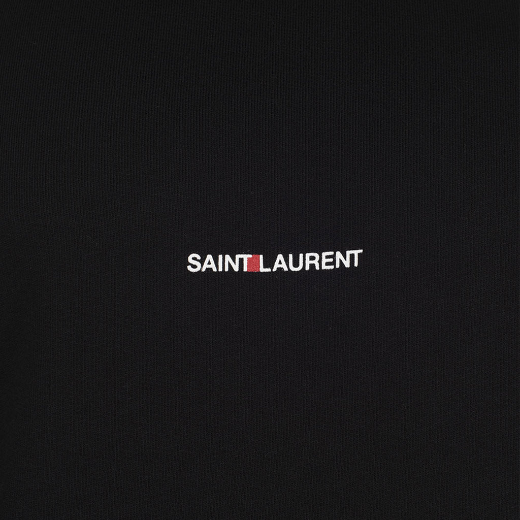 Sweatshirts Sweat à capuche à logo Saint Laurent Noir Homme