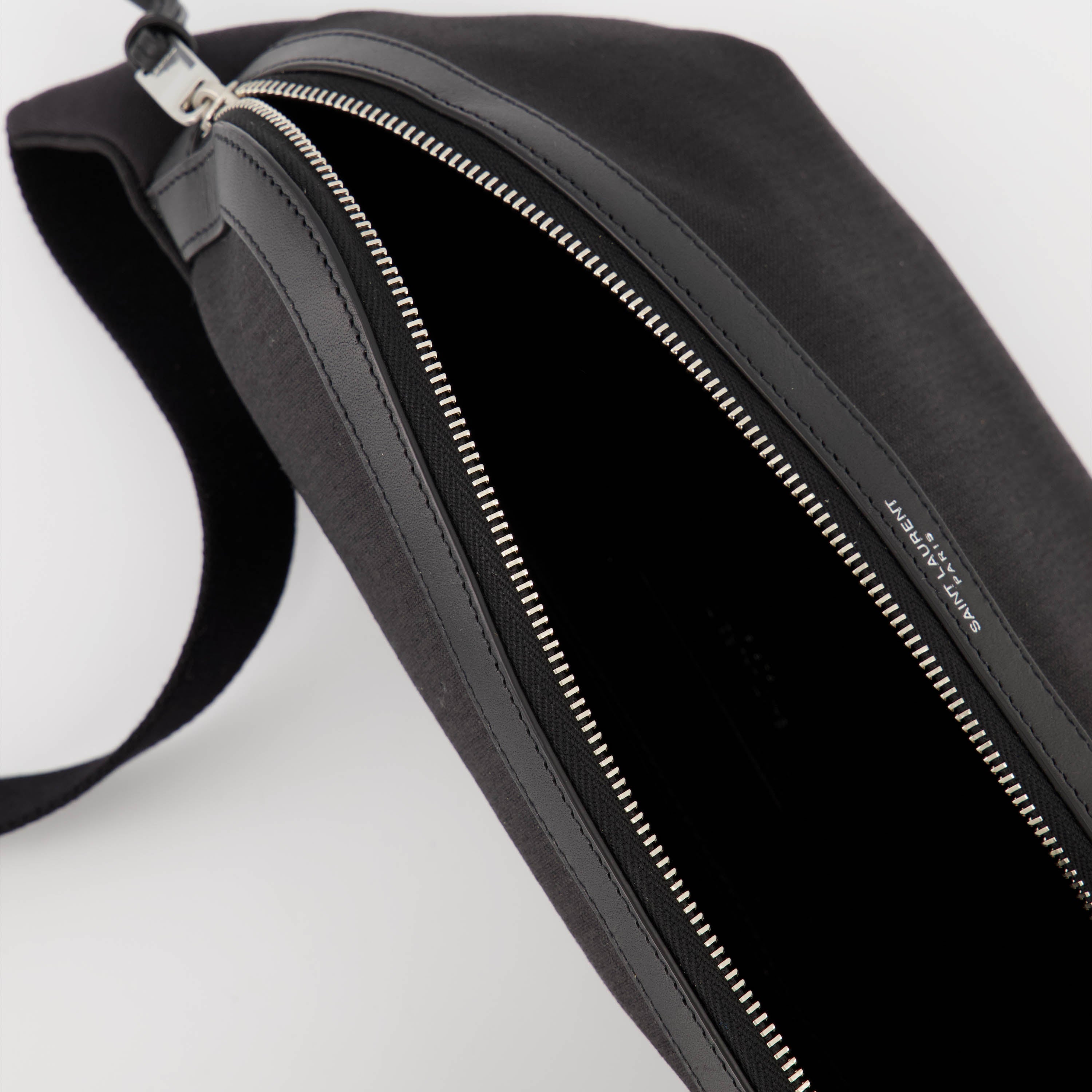 Riñoneras Bolsa de Cintura de Nylon Saint Laurent Negro Homme