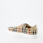 スニーカー チェック柄スニーカー Burberry ベージュ 女性