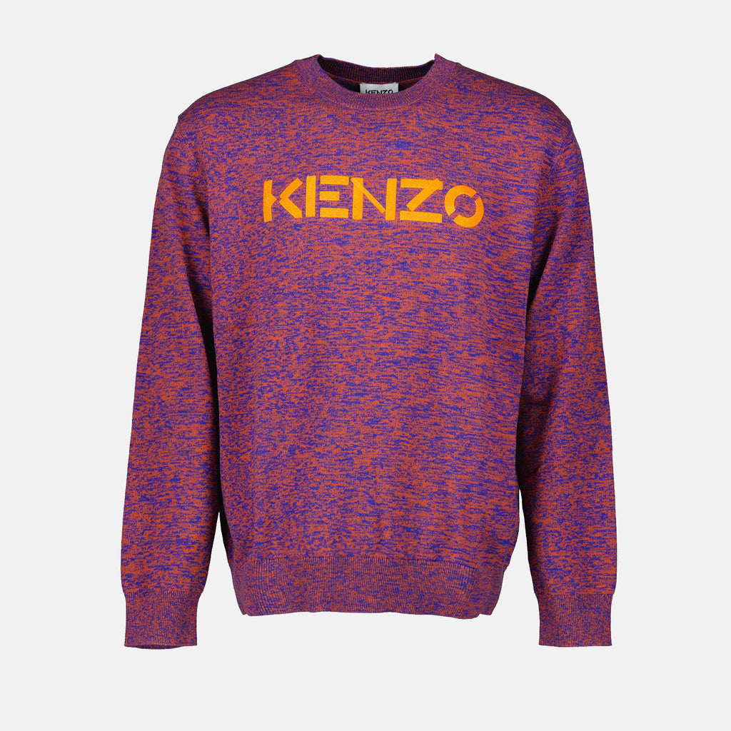 Knitwear Logo sweater Kenzo Purple Man