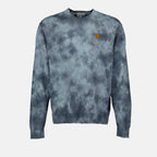 Knitwear Tie Dye Tiger Sweater Kenzo Blue Man