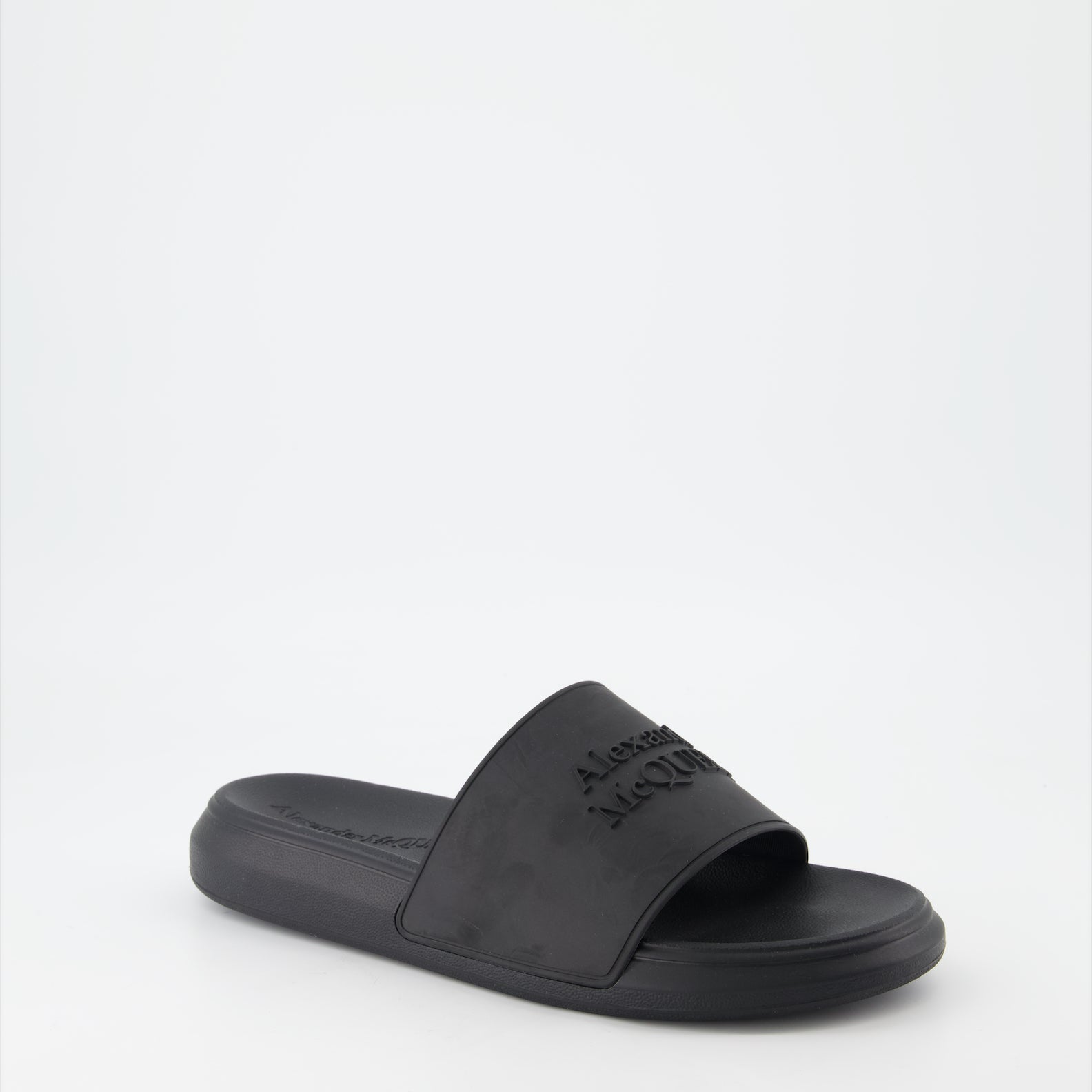 Scarpe aperte Claquettes à logo Alexander McQueen Nero Homme