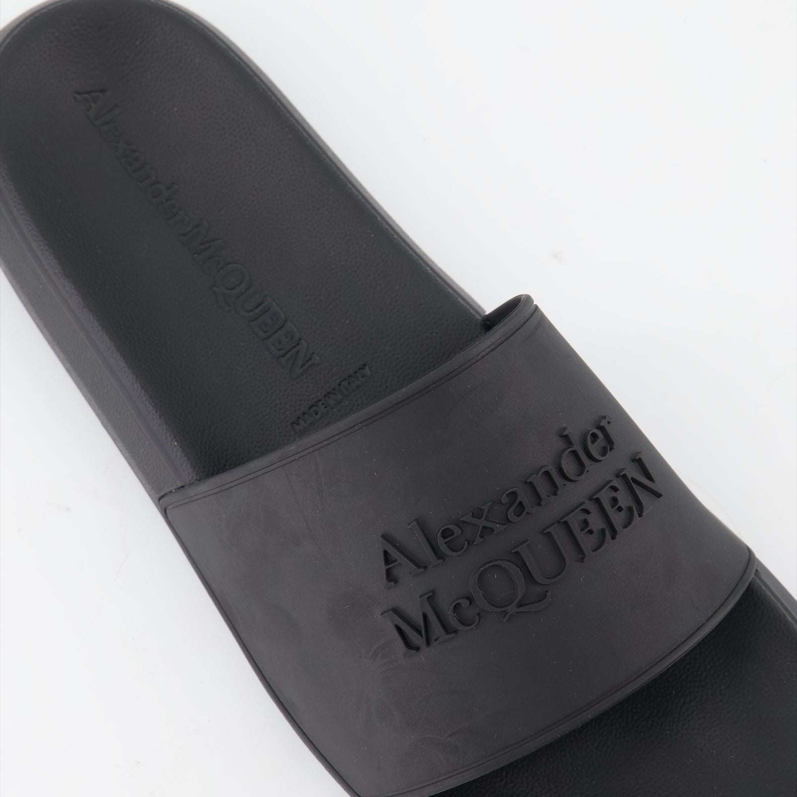 Scarpe aperte Claquettes à logo Alexander McQueen Nero Homme