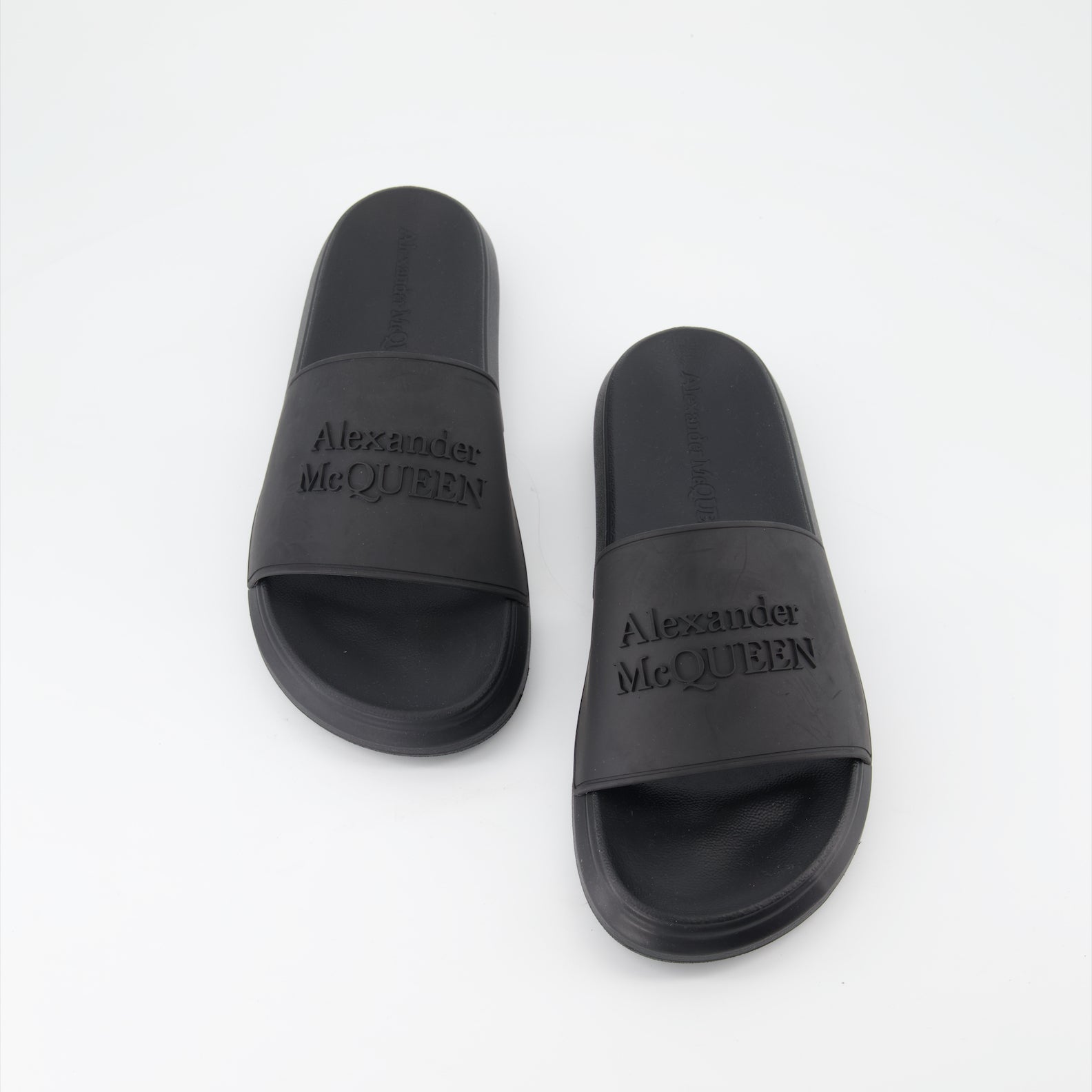 Scarpe aperte Claquettes à logo Alexander McQueen Nero Homme