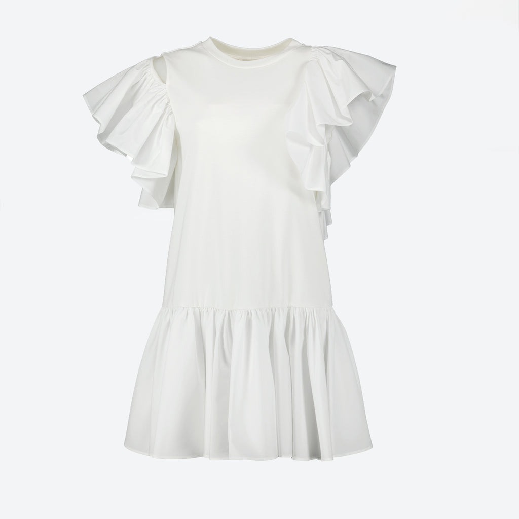 Robes Robe à volants Alexander McQueen Blanc Femme