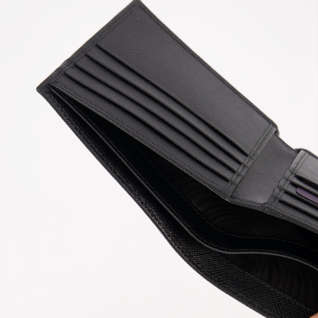 Kleine lederwaren Saffiano Geldbörse Prada Schwarz Homme