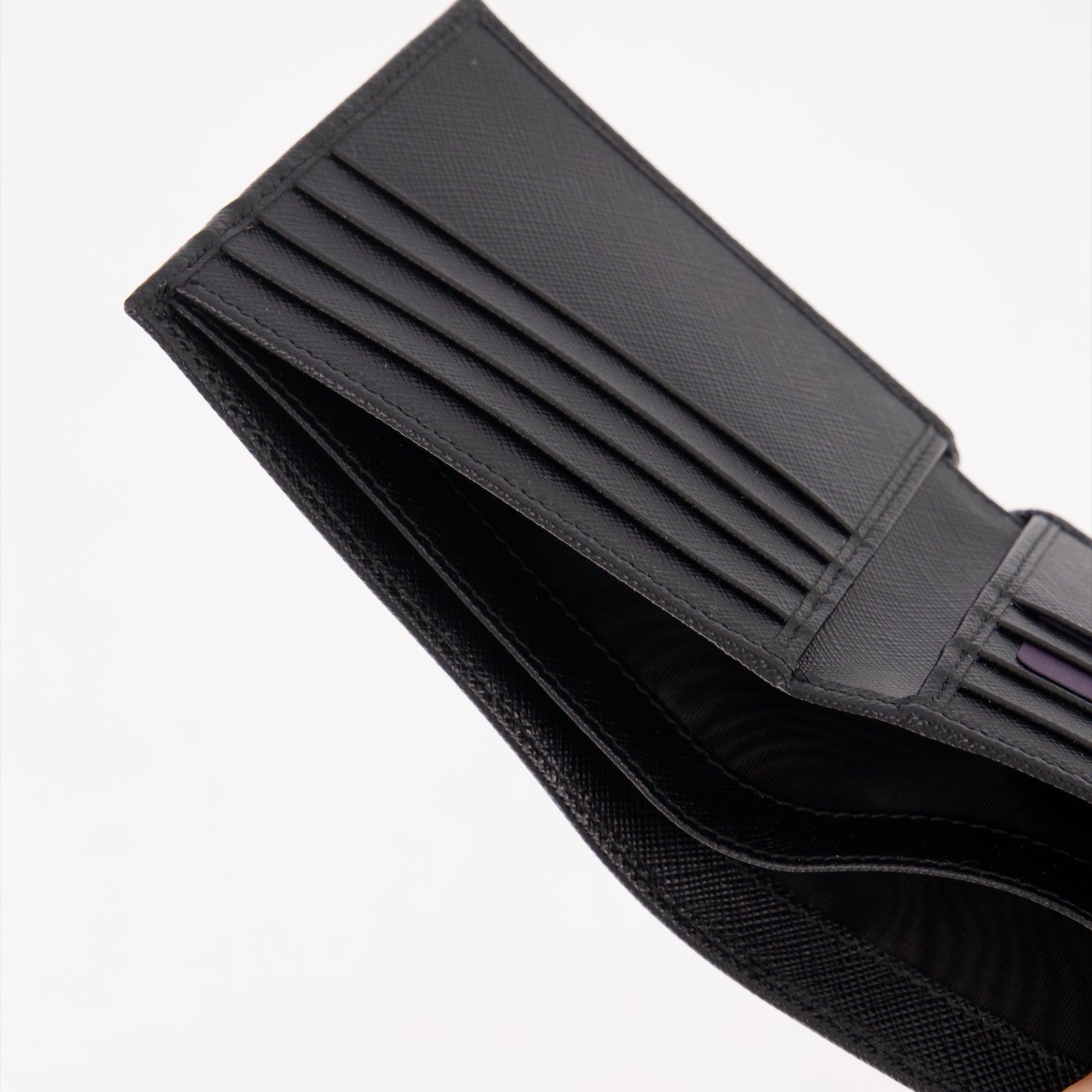 Kleine lederwaren Saffiano Geldbörse Prada Schwarz Homme