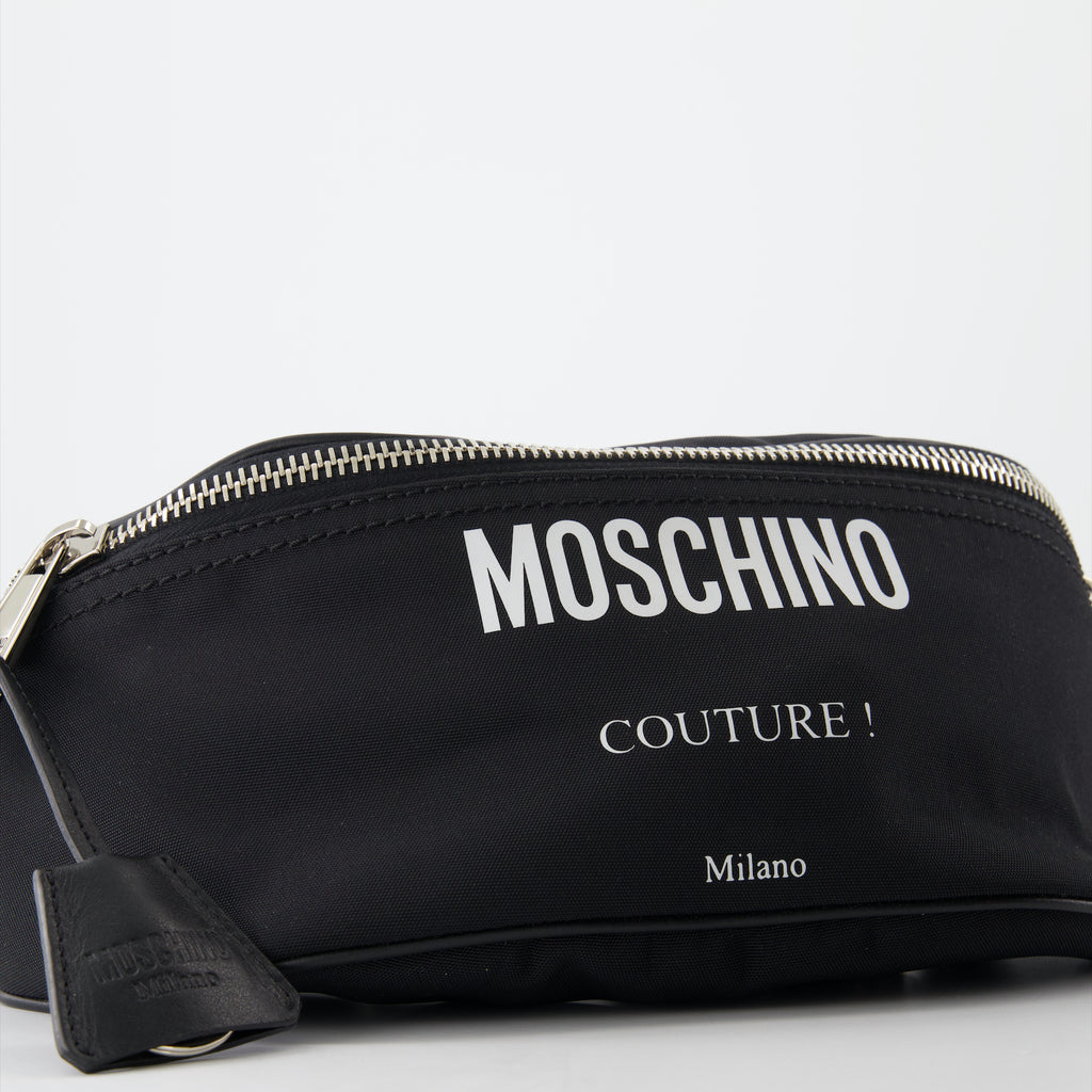 Sacs banane Sac banane à logo Moschino Noir Homme