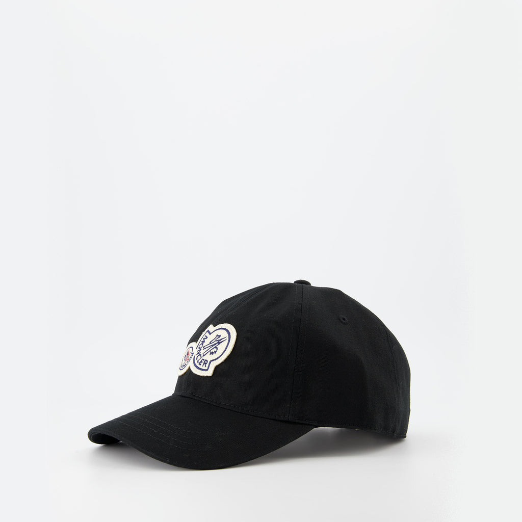 Chapéus, bonés e gorros Casquette à double logo Moncler Preto Homme