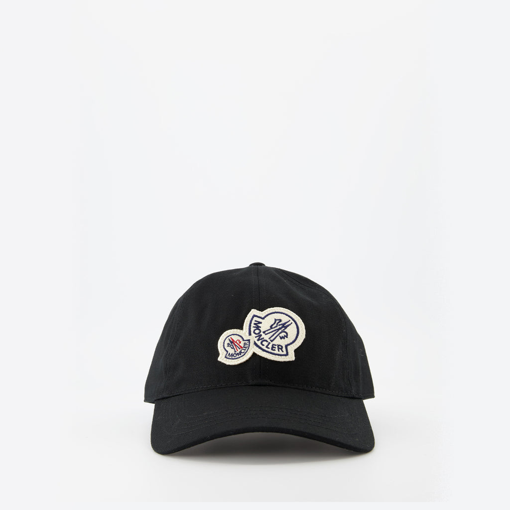 Chapéus, bonés e gorros Casquette à double logo Moncler Preto Homme