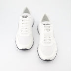 Tênis Baskets en nylon Prada Branco Homme