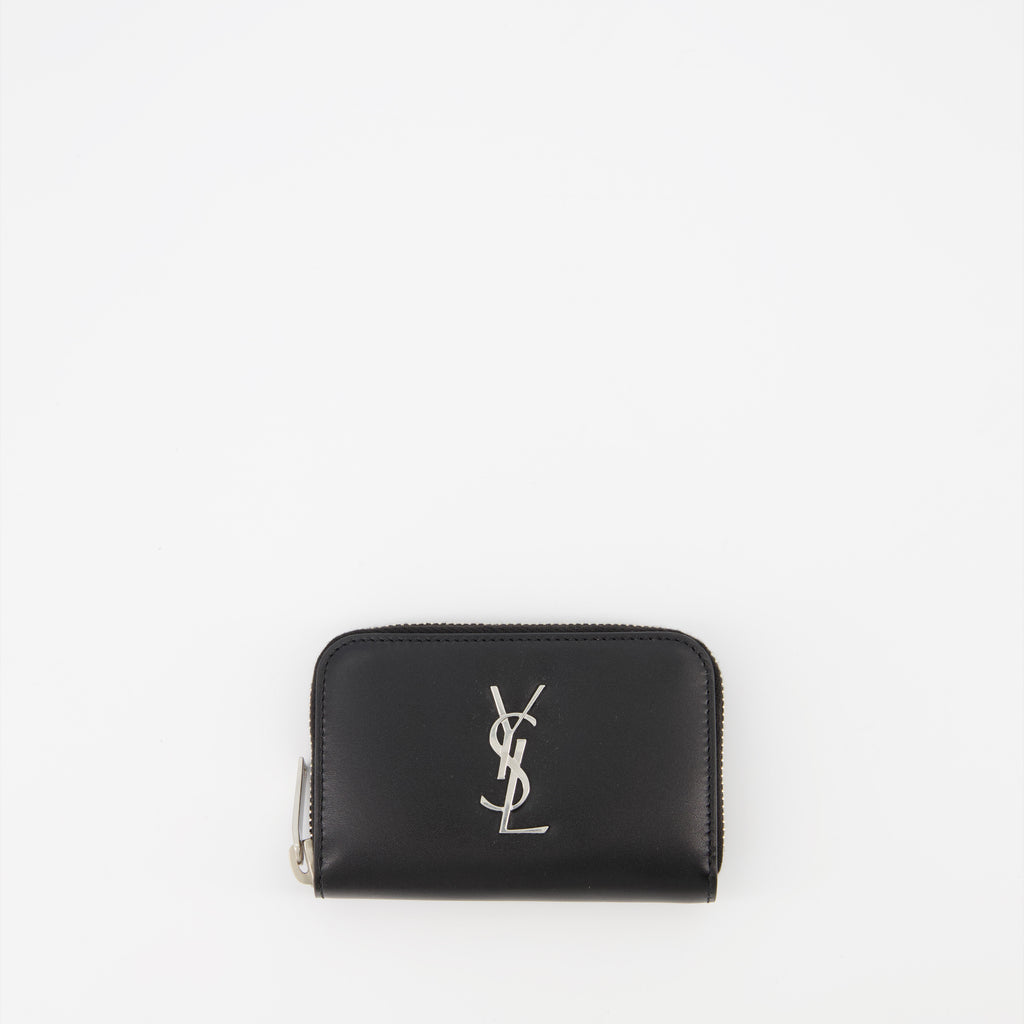 Small leather goods Cassandra wallet Saint Laurent Black Man