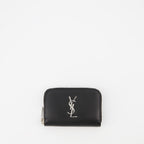 Small leather goods Cassandra wallet Saint Laurent Black Man