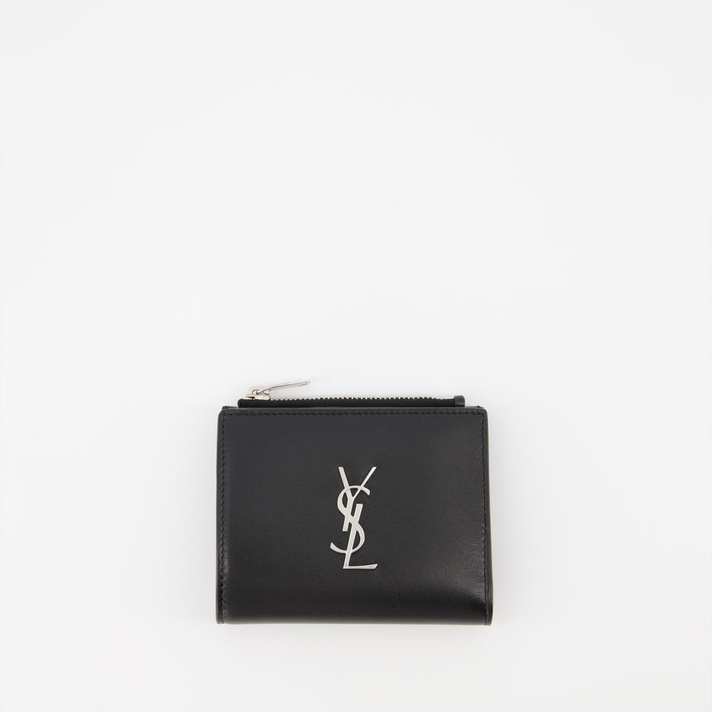 Kleine lederwaren Portemonnaie Cassandre Saint Laurent Schwarz Homme