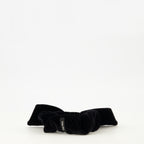 Imagen del chouchou de terciopelo negro de Miu Miu para mujer - Temporada Primavera-Verano 2026 - Vista Trasera