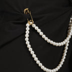 Top Top Decorato con Perline Moschino Nero Donne