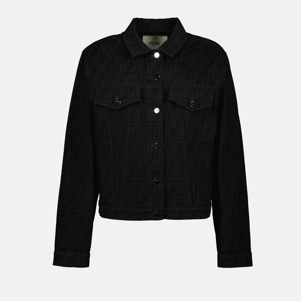 Jackets Veste en jean FF Fendi Black Femme