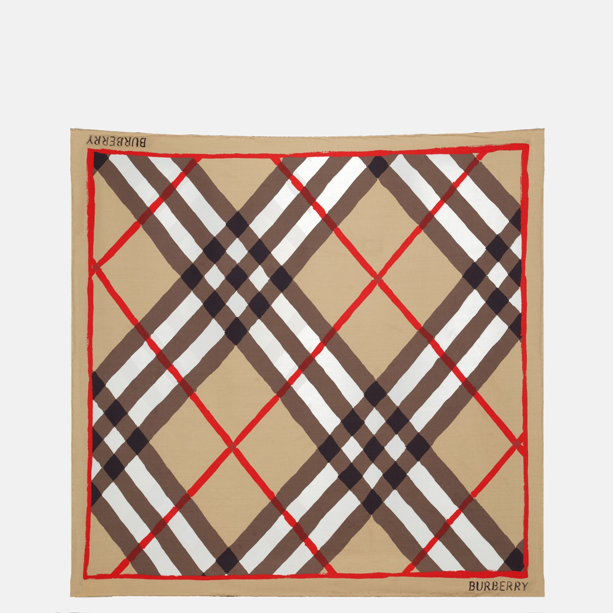 Écharpes, foulards et gants 베이지 아가일 체크 스카프 Burberry Marron Unisexe