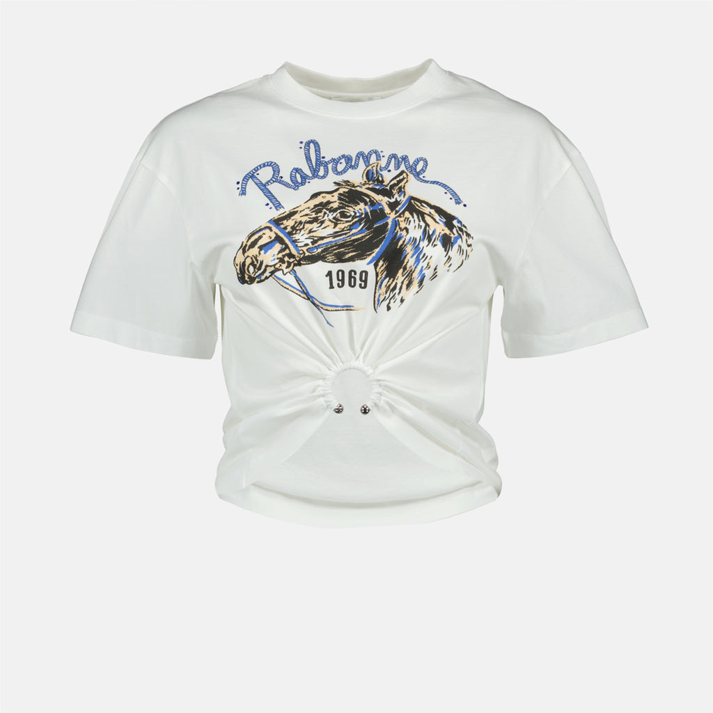 T-shirts Printed White T-shirt Rabanne White Femme