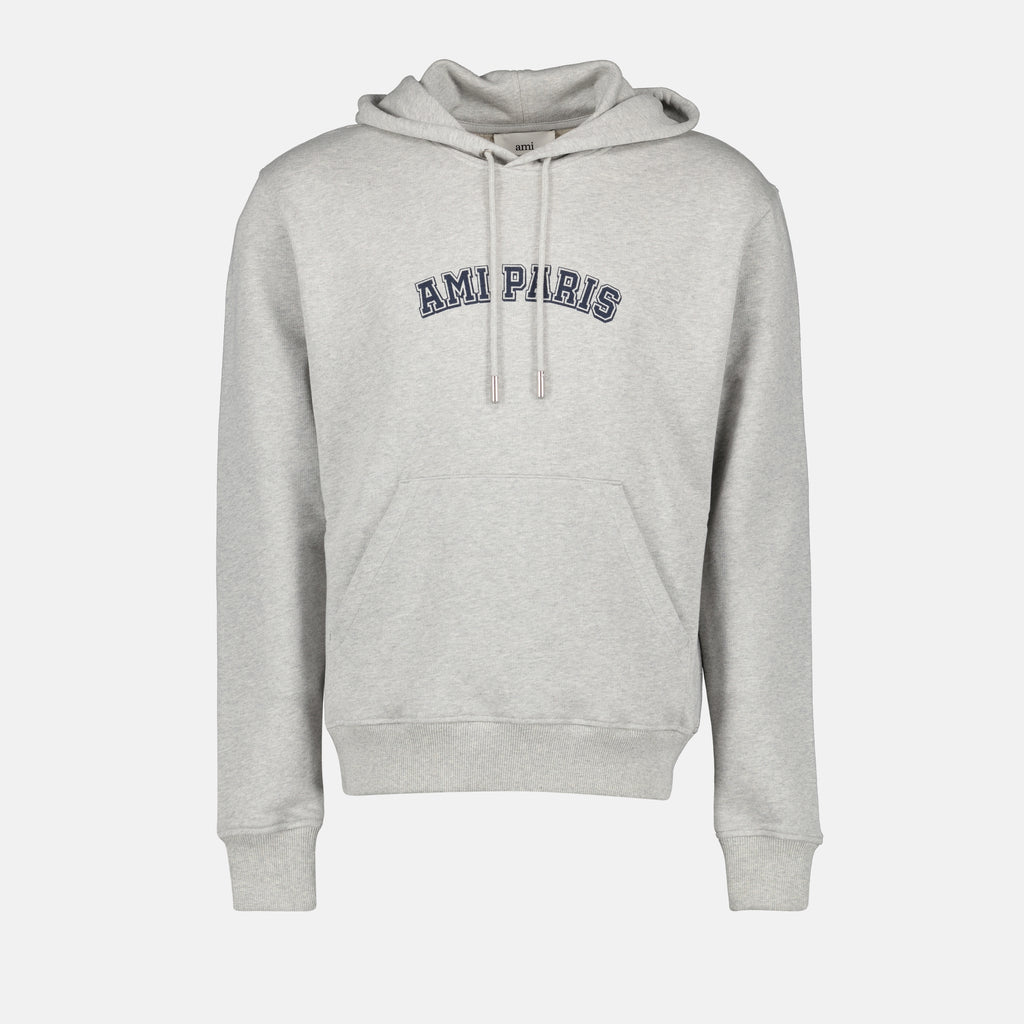 Sweatshirts Sweat à capuche à logo Ami PARIS Gray Unisex