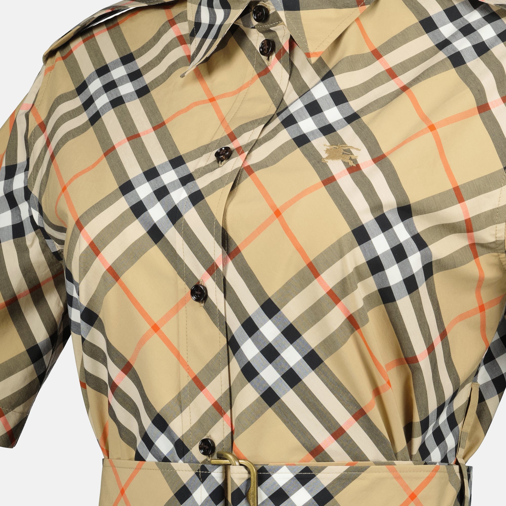 Check Shirt Dress Burberry Check Shirt Dress Burberry