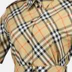 Robes Robe chemise Check Burberry Beige Femme