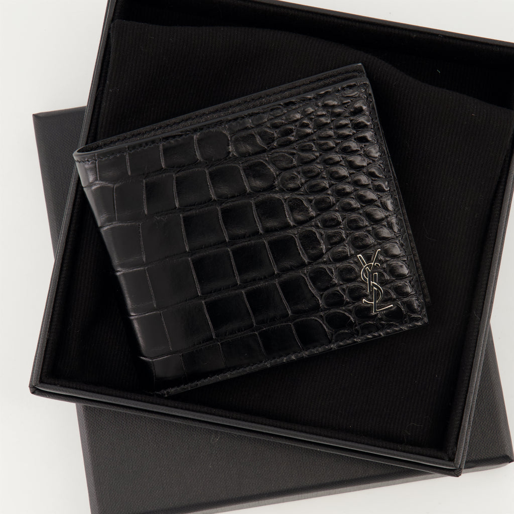 Kleine lederwaren Cassandre Geldbörsen Saint Laurent Schwarz Homme