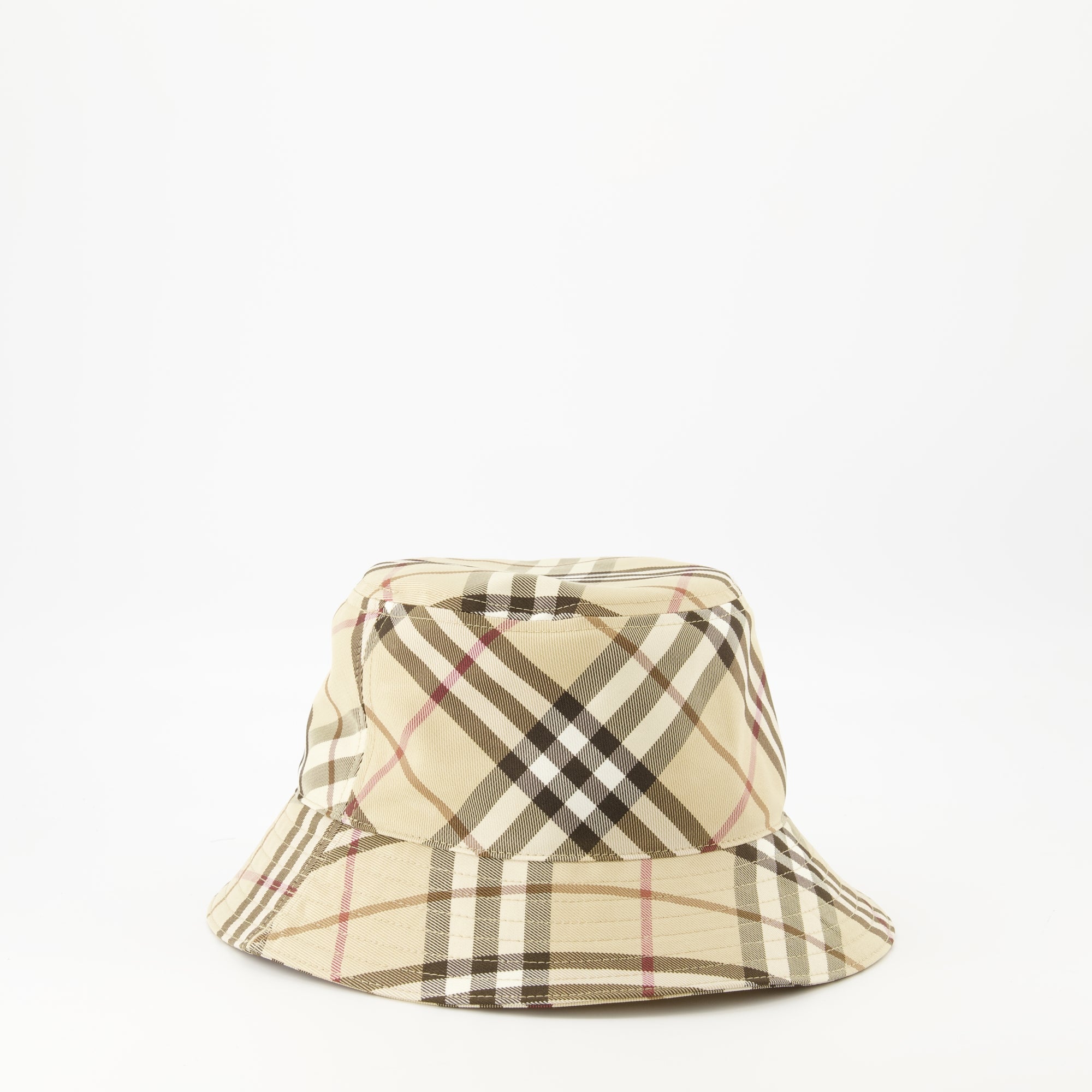 Hats, caps and beanies Bob Check Burberry Beige Unisex
