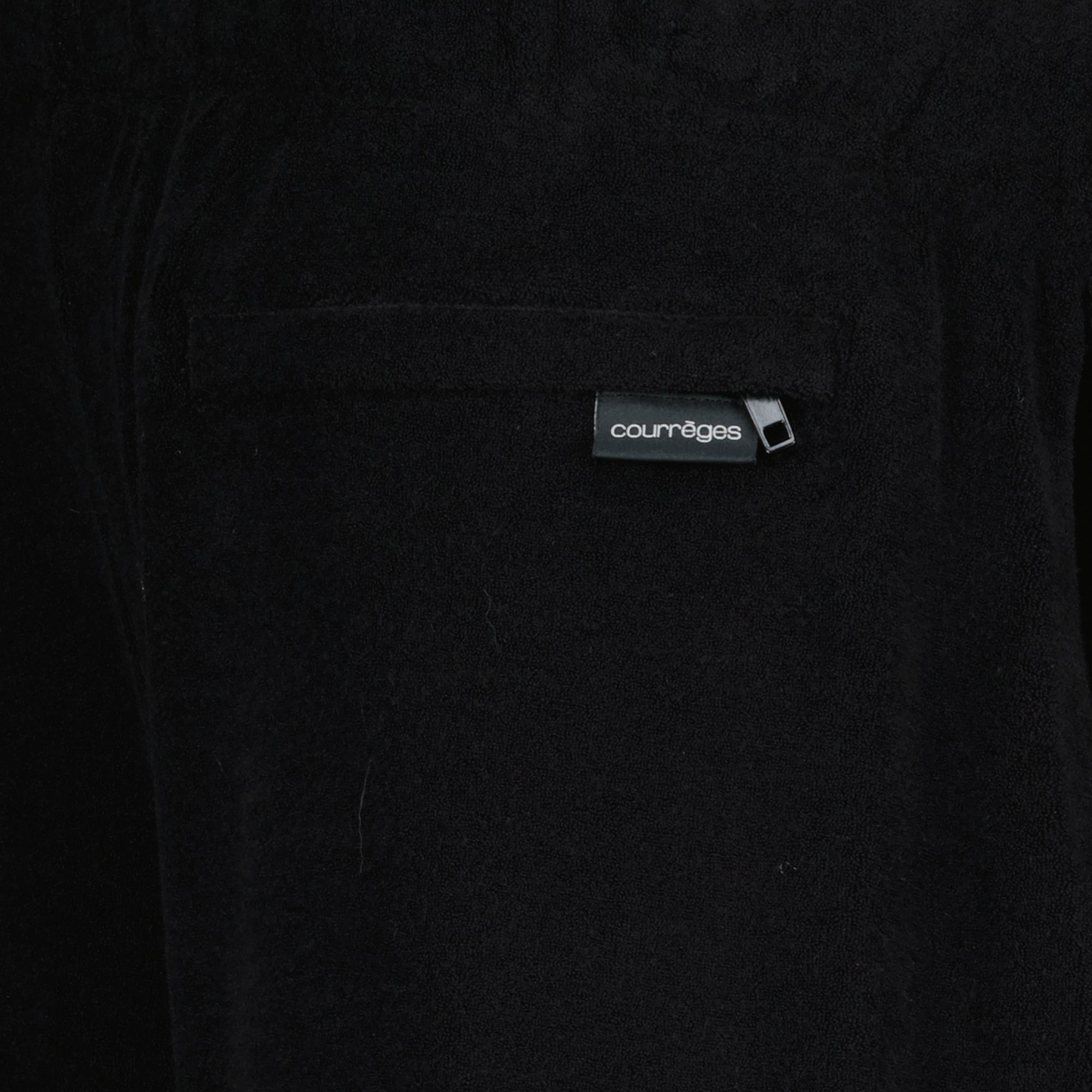 Bild der schwarzen Baumwollfrottee-Shorts der Marke Courrèges für Herren - Frühling-Sommer 2026 - Detailansicht 1