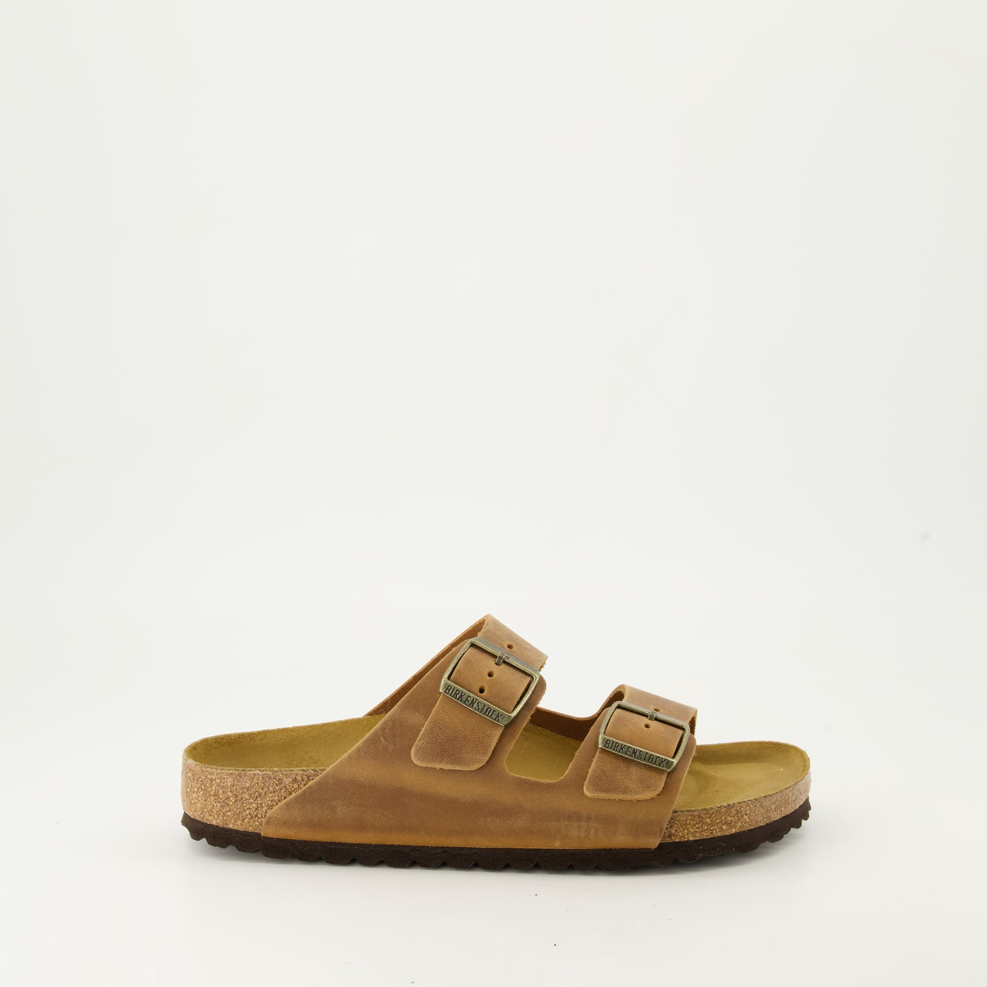Chaussures ouvertes Claquettes Arizona Birkenstock Marron Unisexe