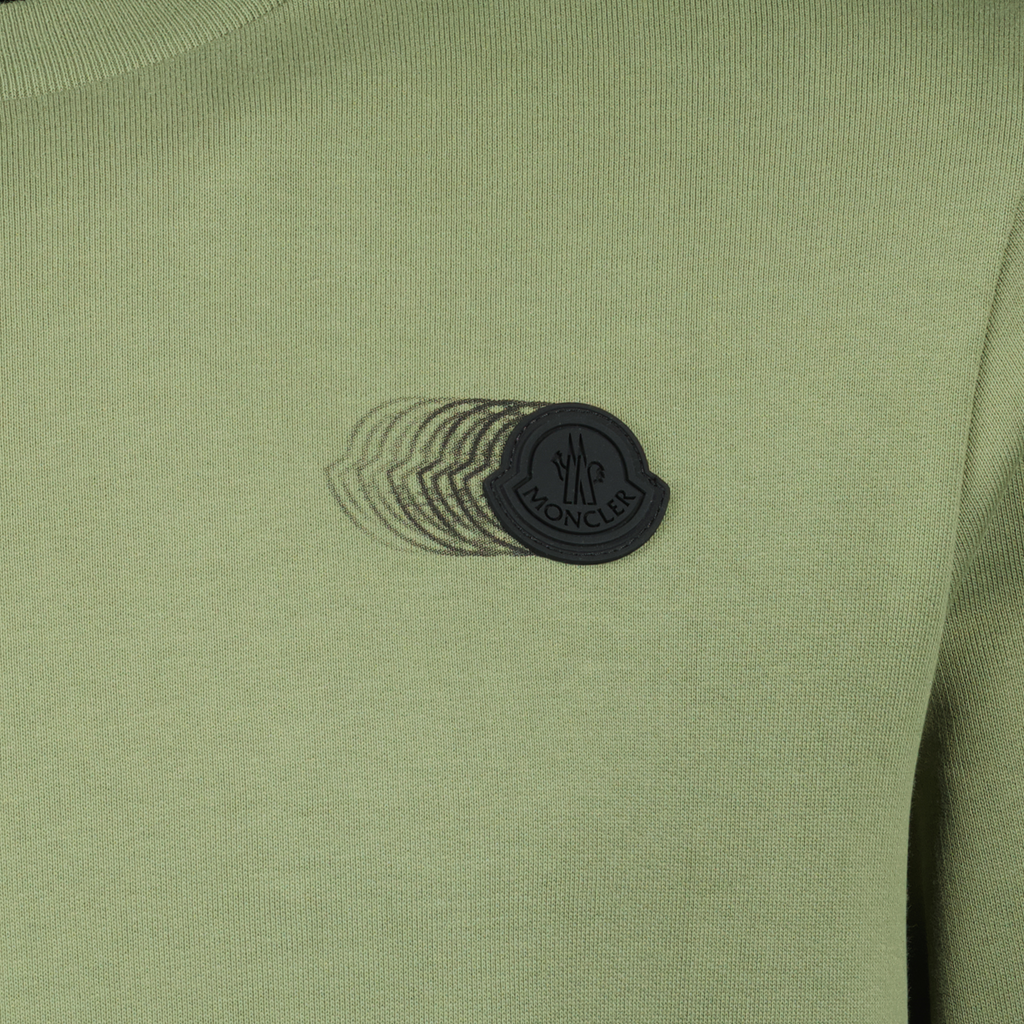 Sweatshirts Sweat à logo délavé Moncler Vert Homme