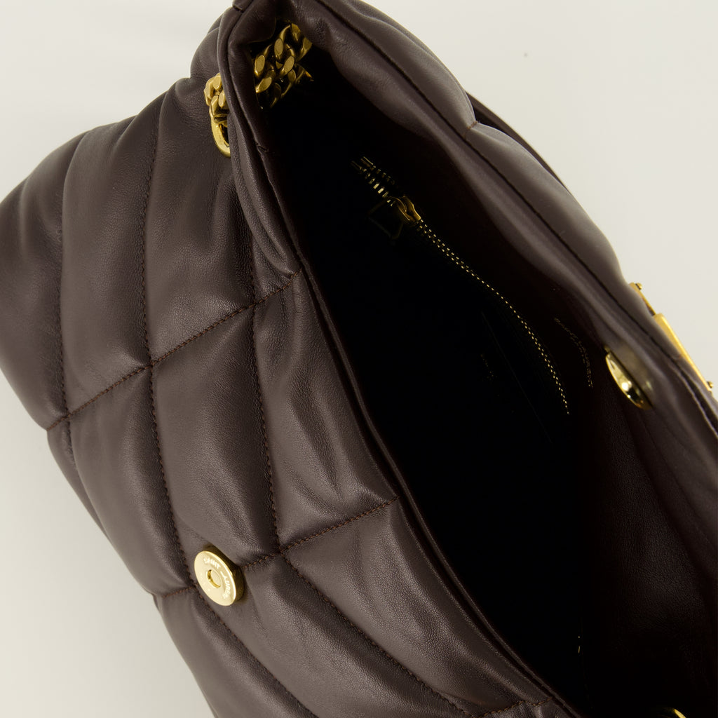 Sacs à main et épaule Piccola Borsa Puffer Marrone Saint Laurent Marron Femme