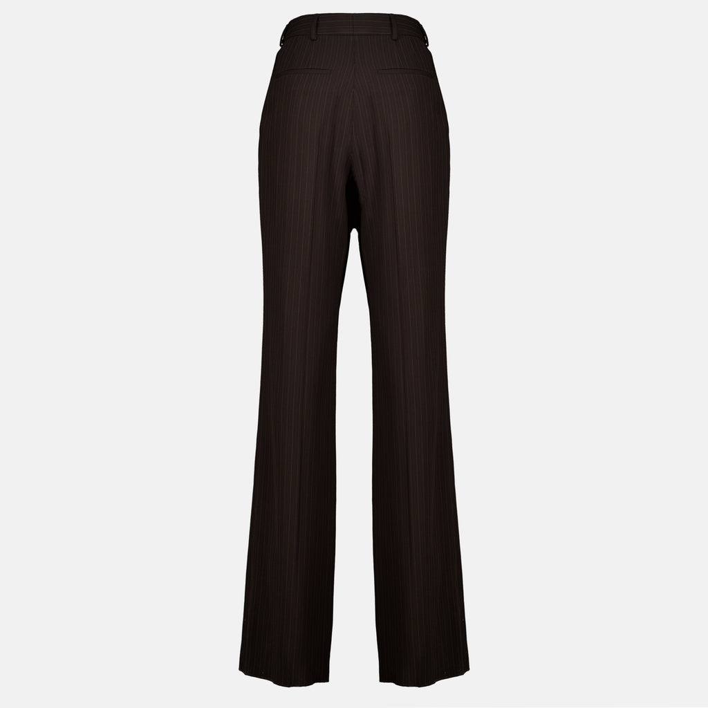 Pantalons Pantalons marron à rayures Saint Laurent Marron Femme