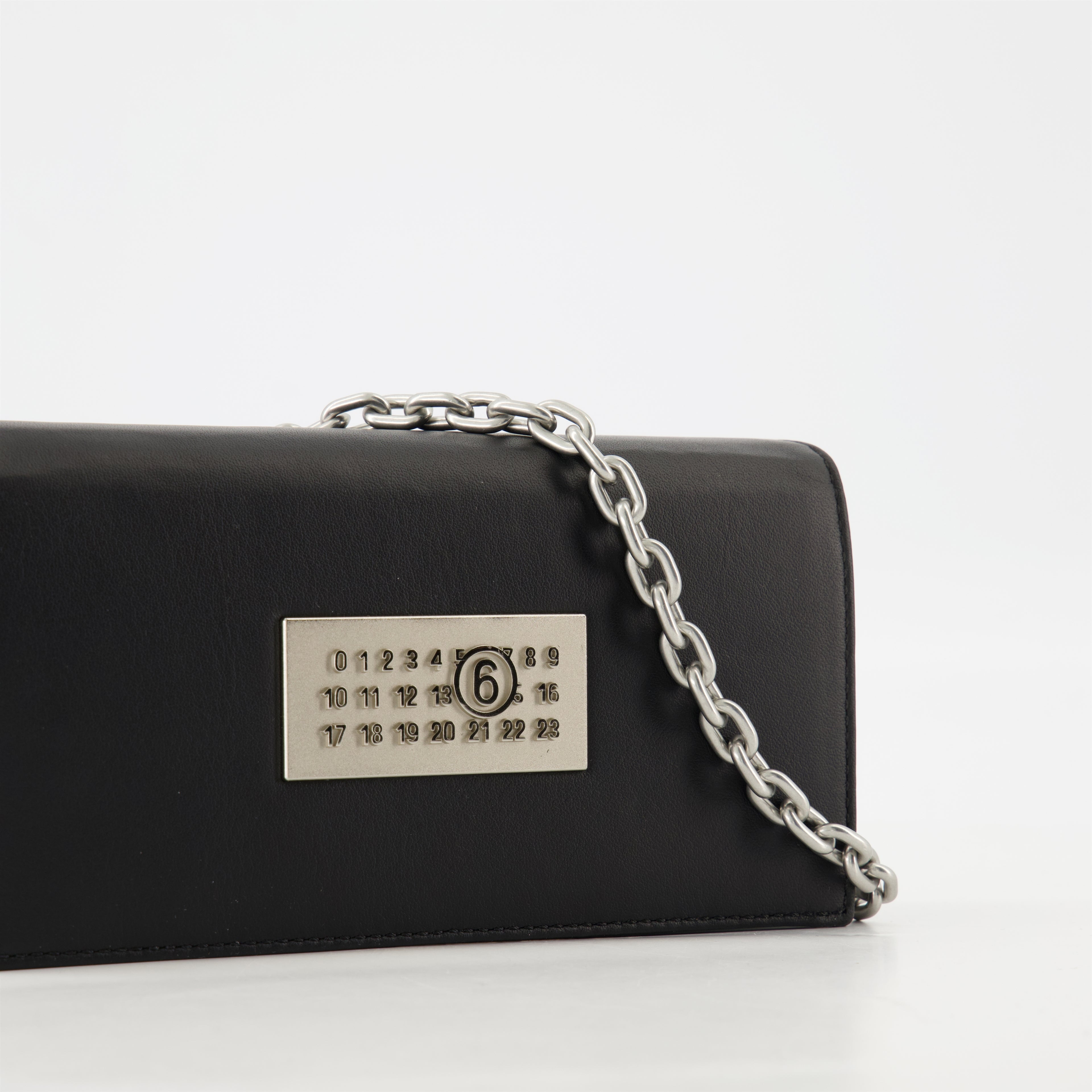 Pochettes Portefeuille à chaîne Mm6 Noir Femme