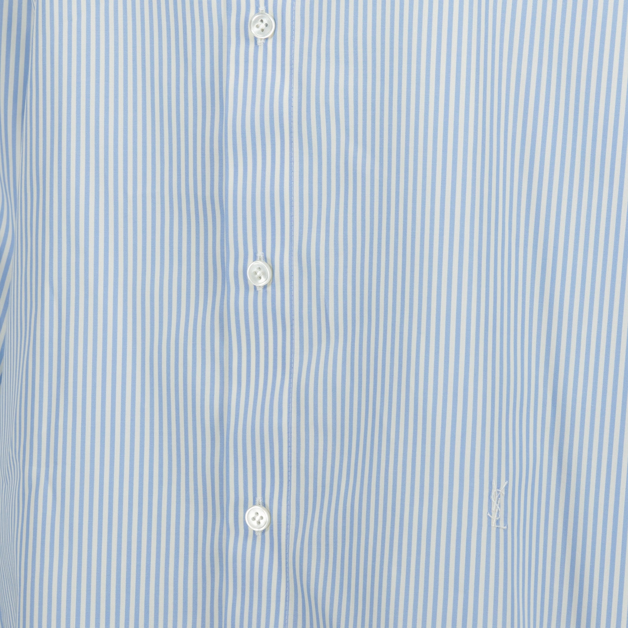 Chemises Cassandre Striped Shirt Saint Laurent Bleu Femme