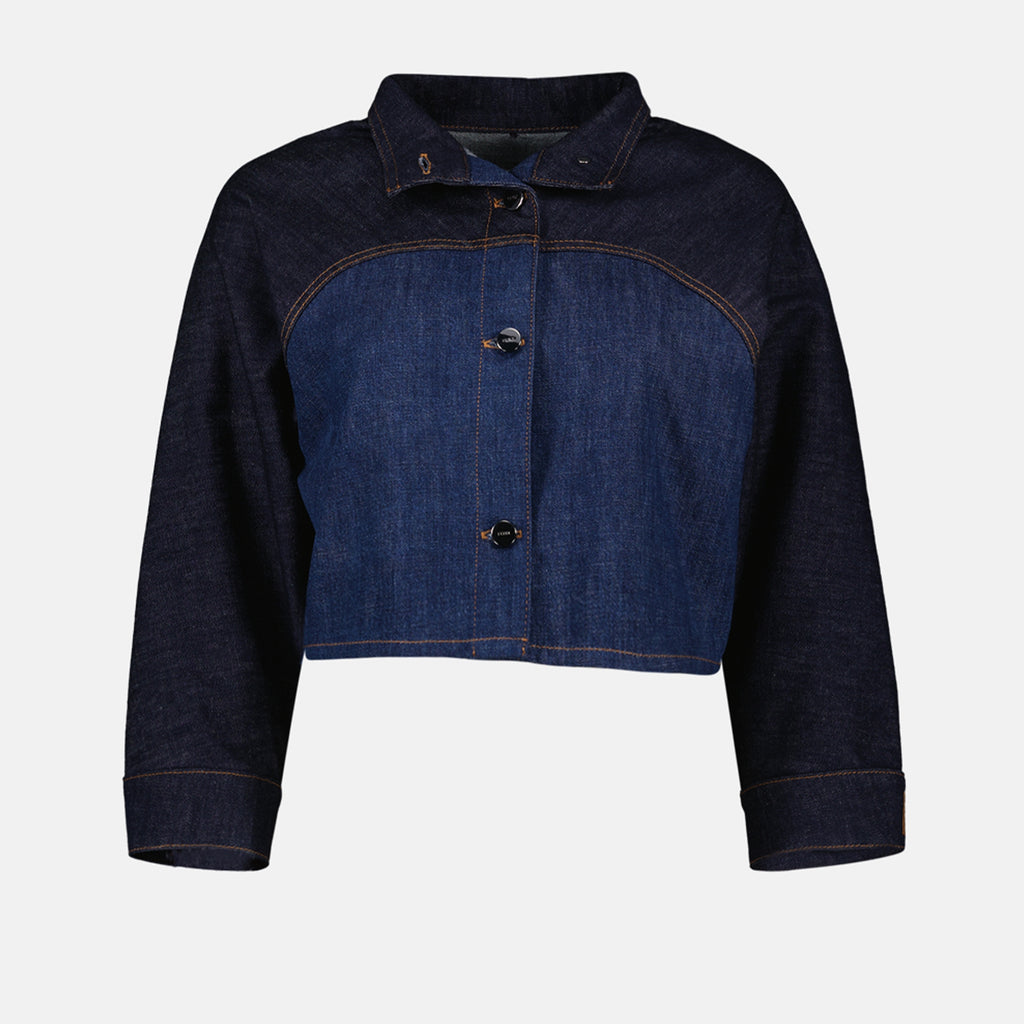 Jackets Veste courte en jean Fendi Dark blue Femme