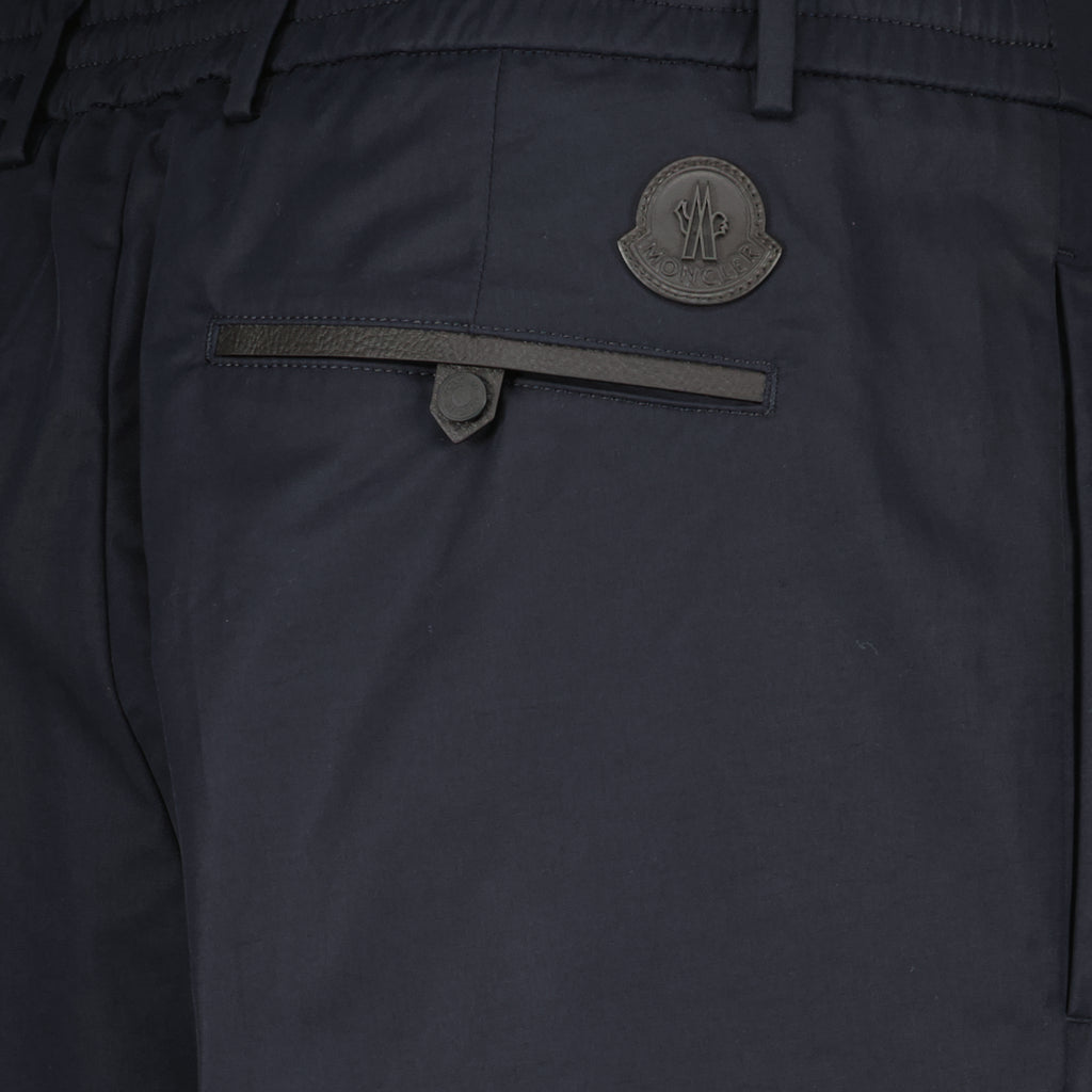 Pantalons ネイビーブルーコットントラウザー Moncler Bleu foncé Homme