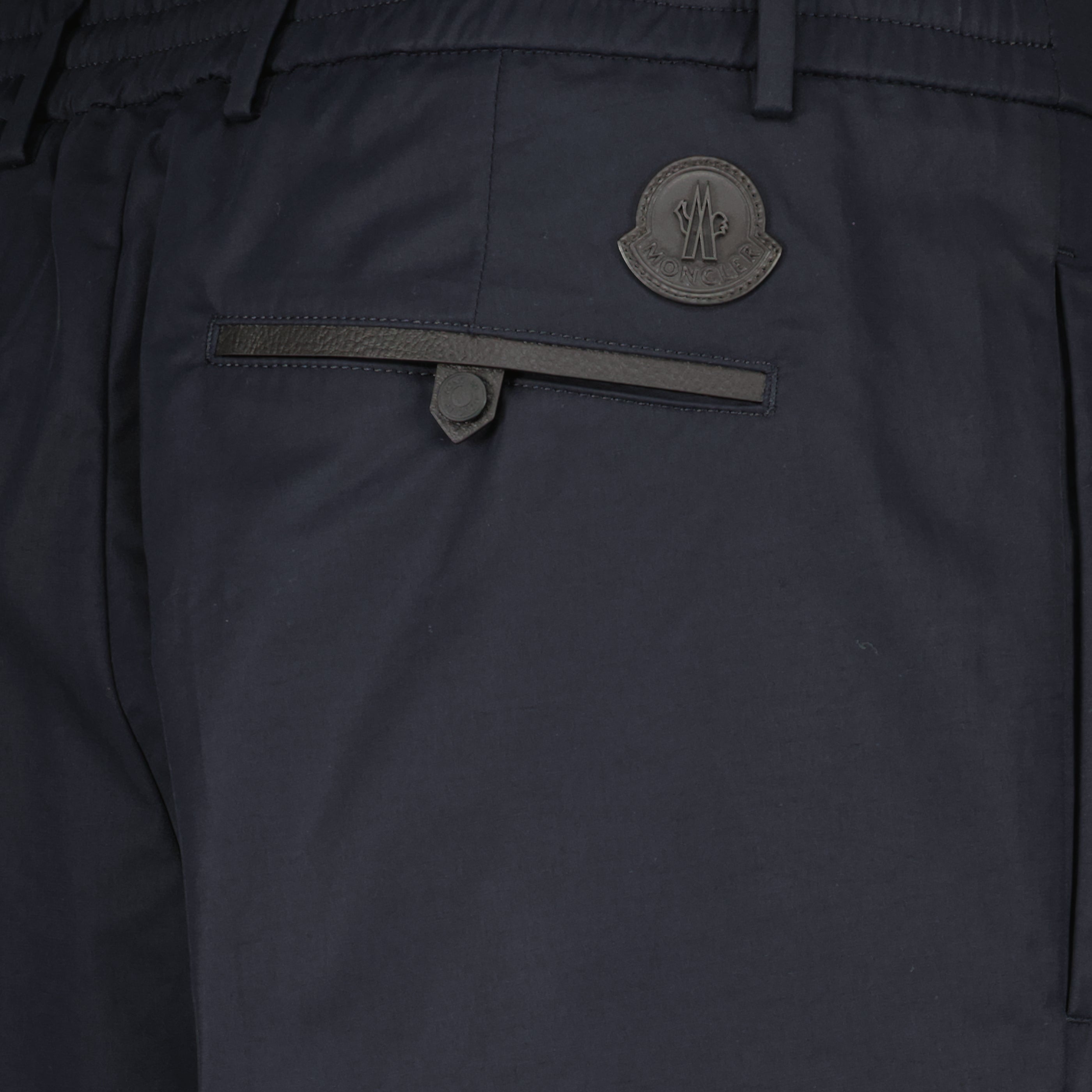 Pantalons Pantalones de algodón azul marino Moncler Bleu foncé Homme