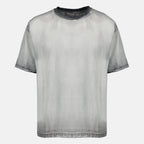 Image de l'article T-shirt D-Box gris effet délavé de la marque Diesel pour Homme - Saison Printemps-Été 2026 - Vue de Face